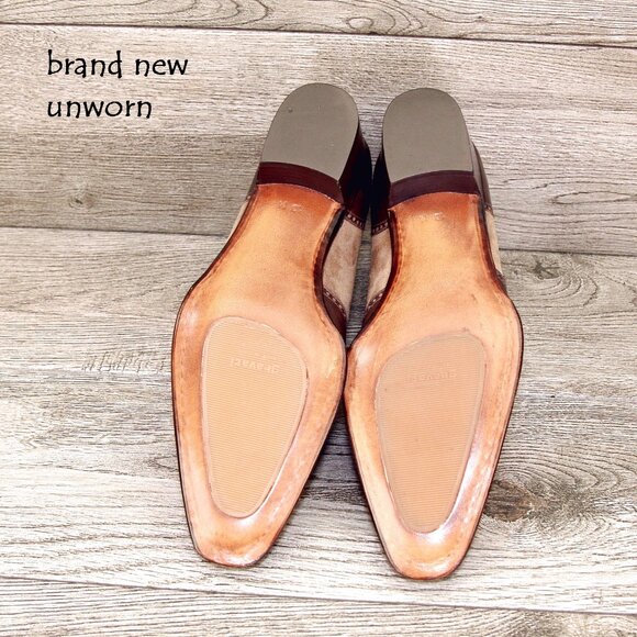 * NEW * $650 GRAVATI Neiman Marcus Women's 10 M Brown Calf/Suede 4269 *new Trees - Picture 3 of 14